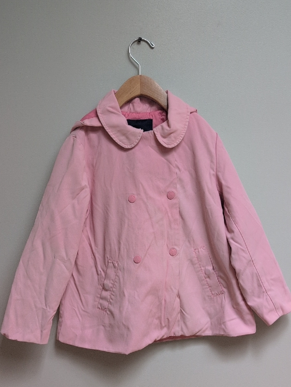 Jacadi Pink Double-Breasted Peacoat/Raincoat Jacket Girl 6